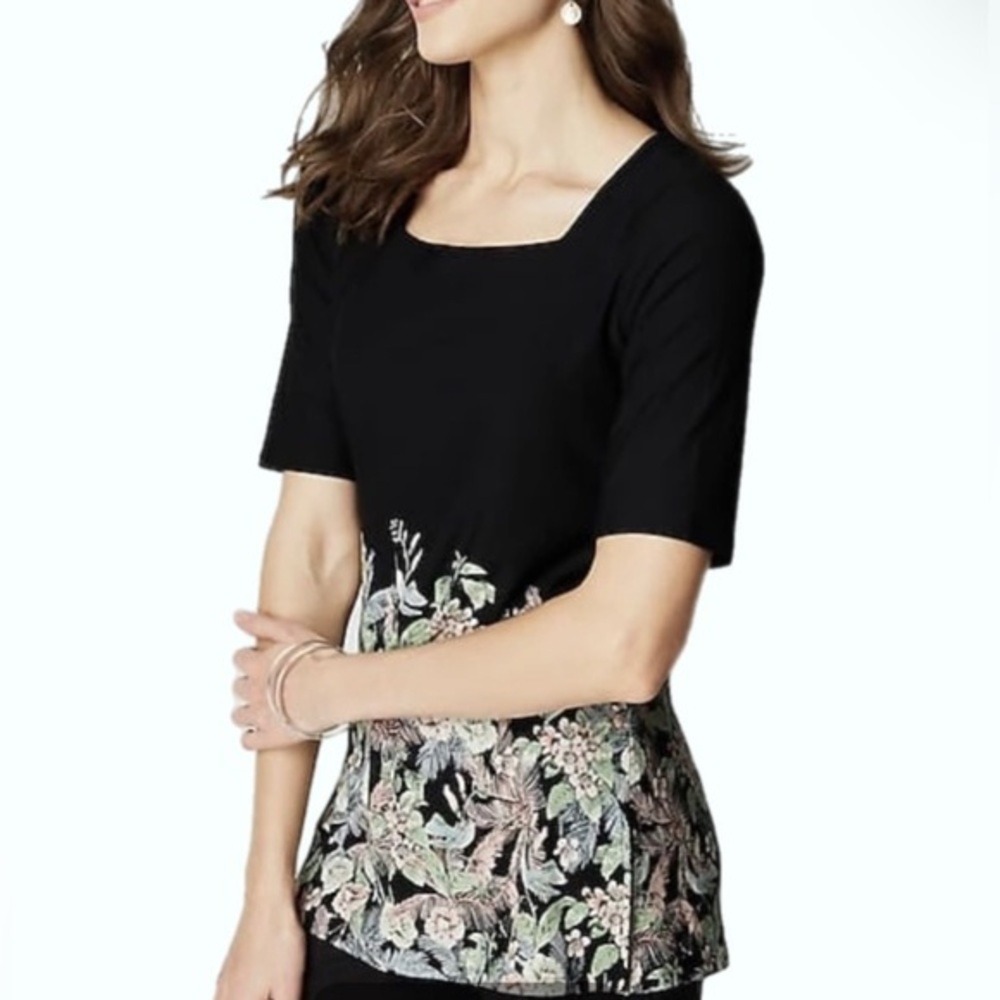 J. Jill Wearever A-Line Tunic, Black, XS, NWT